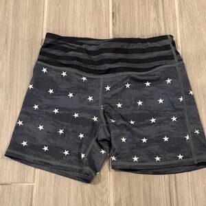 Star Print Navy Athletic Shorts